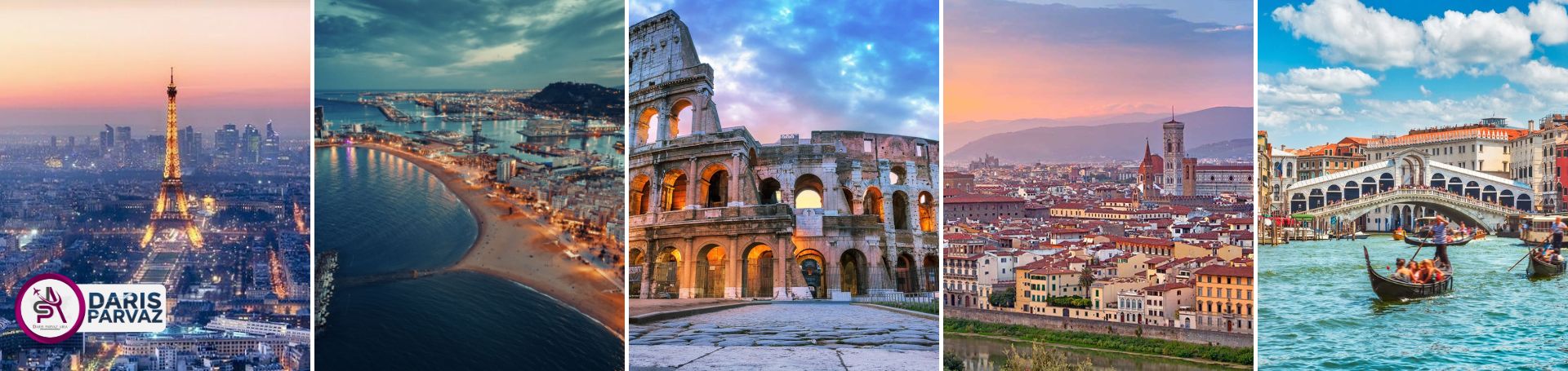 تور پاریس، بارسلونا، رم، فلورانس، ونیز
