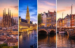 تور بارسلونا بروکسل آمستردام کپنهاگ